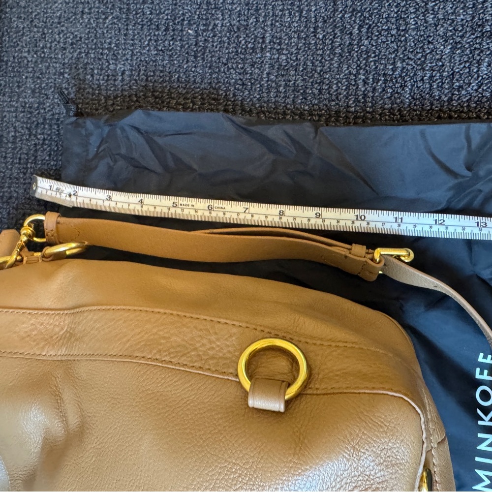 SOLD Tan Leather Shoulder Bag with Slouchy Design - Picture 6 of 10